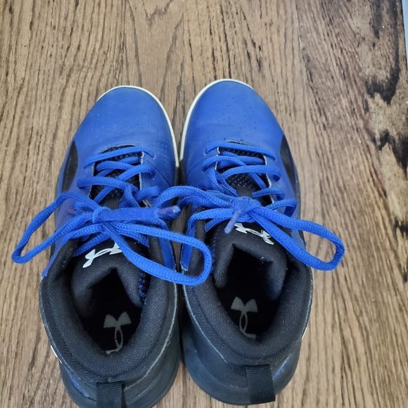 Blue Under Armor Basketball Shoes / Hightops Size 3 - Picture 2 of 3